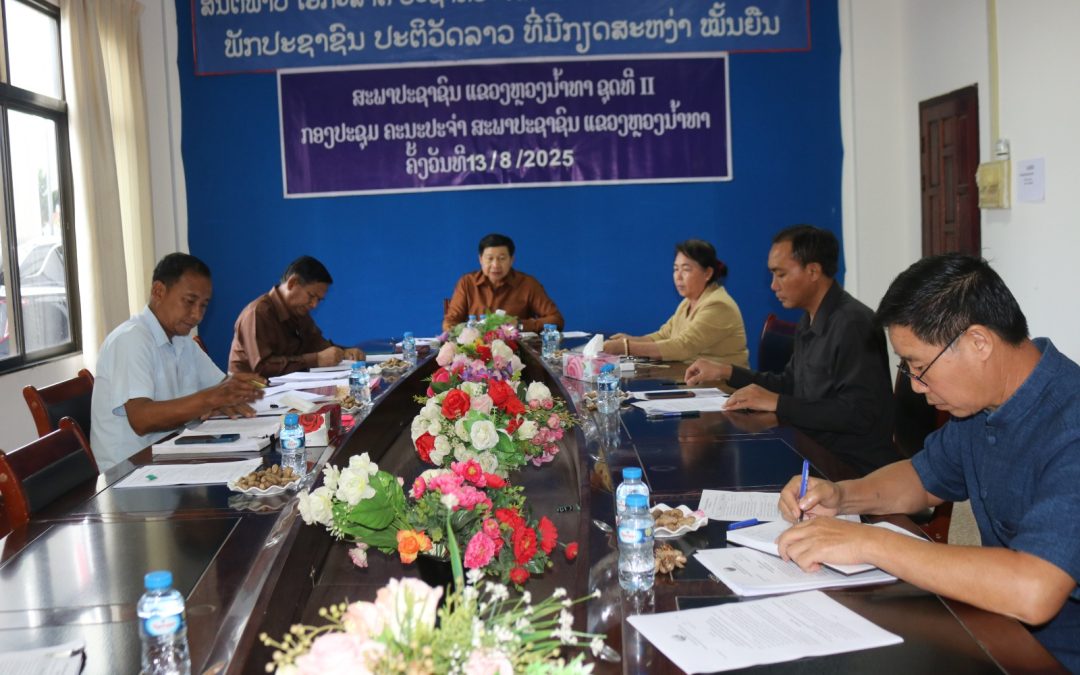 ກອງປະຊຸມຄະນະປະຈຳສະພາປະຊາຊົນແຂວງຫລວງນໍ້າທາ ປະຈໍາເດືອນ ສິງຫາ 2025
